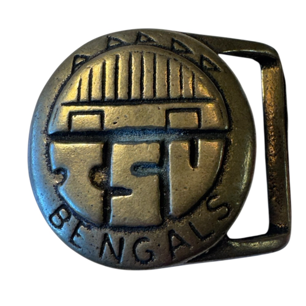 Vintage 1970s TSU Tennessee State University Bengals Men’s Brass Belt Buckle